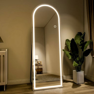   LED Arched Full Length Mirror Standing Floor Mirror 50cm  x 150cm