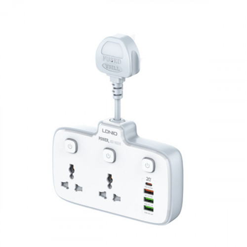 LDNIO SC2413 PD & QC3.0 2 Universal Outlets Power Socket