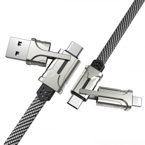 HOCO S22 Magic Cube 4 in 1 Cable For iPhones , Type-C Smart Phones and iPads