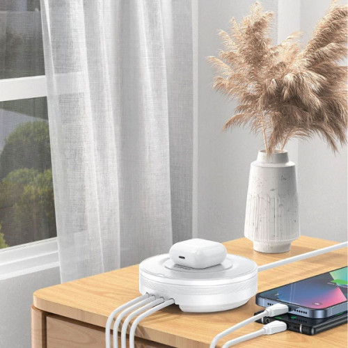    LDNIO 32W Desktop Wireless Charging Station with 4-Port PD/QC3.0 Fast Charging