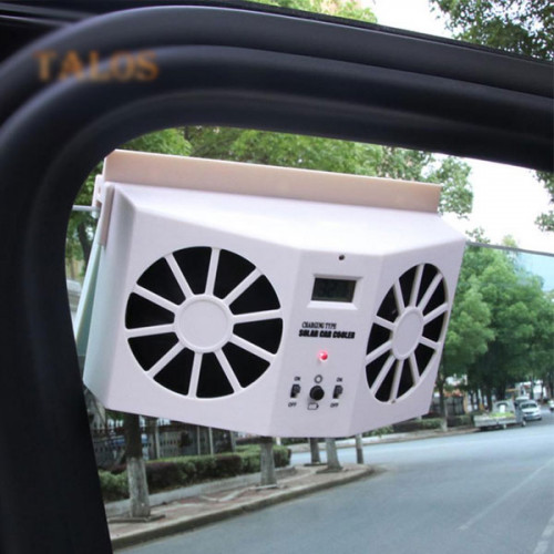 Car Auto Solar Powered Fan Cooler Window Air Vent Vehicle Ventilation