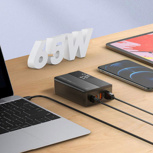 LDNIO 65W 2 PD Type-C and 2 QC3.0 Super Fast Charging Desktop Charger A4808Q