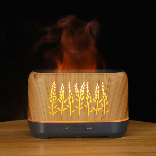 Air Humidifier Flame Wood Grain Aroma Di...