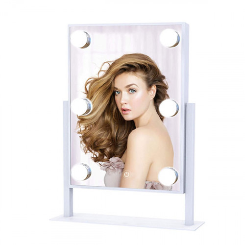 Makeup Mirror with 6 LED Bulbs , Vanity ...