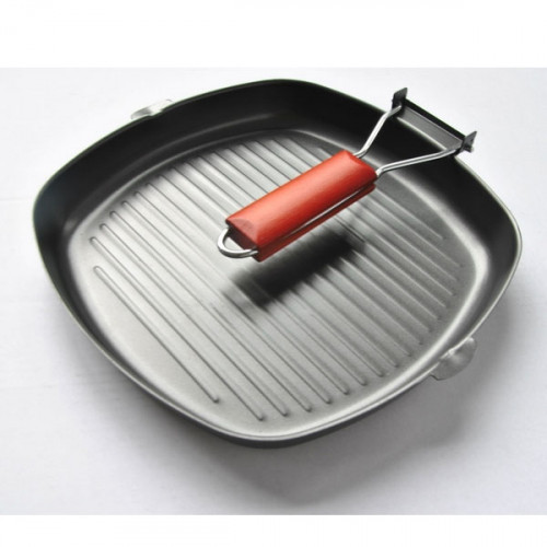 Non-sticky Folding Portable Square Grill Pan 28 CM