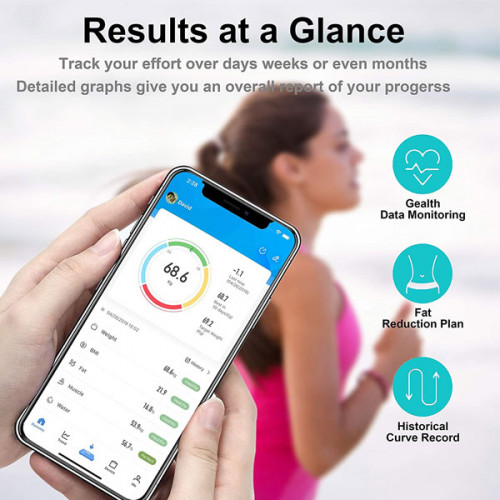  Smart Digital Bathroom Scale Measures, Tracks and Analyzes Weight Fat Loss BMI Body Composition and More Monitor Your Progress with Application