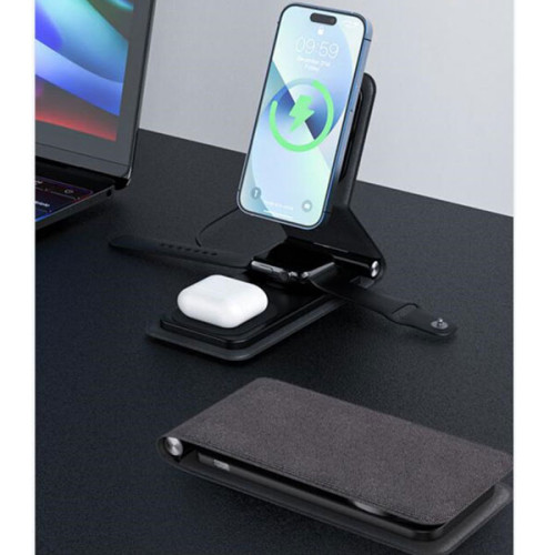 3 in 1 Magnetic Wireless Charger Pad Stand For iPhone , Airpods and Apple Watch