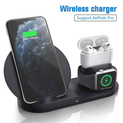 3 in 1 Wireless Charging Station For App...