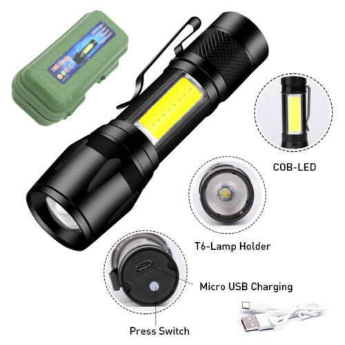 Mini Rechargeable Flashlight Torch Lamp 