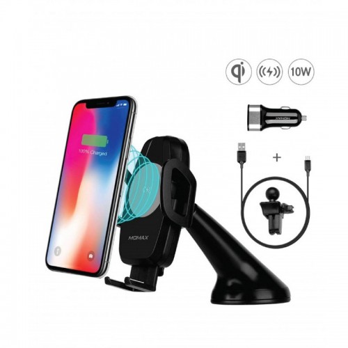 Momax 3 in 1 Wireless Car charger For iP...