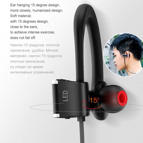 HOCO ES7 Sport Running Bluetooth Waterproof Wireless Headphone - Black