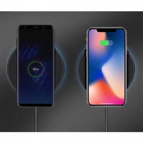 HOCO CW6 Slim Qi Wireless Charger For iPhone X , iPhone 8 , Note 8 , S8 , S8 Plus , Note 5 - Black