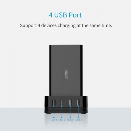 Joway Charging Station With 4 USB Ports and 2 Power Banks 10000mAh