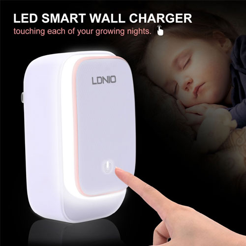 LDNIO A4405 4-Port USB Wall Charger Adapter with LED Light 