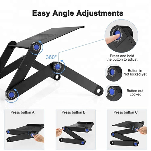  Portable Adjustable Aluminum Desk Laptop Stand