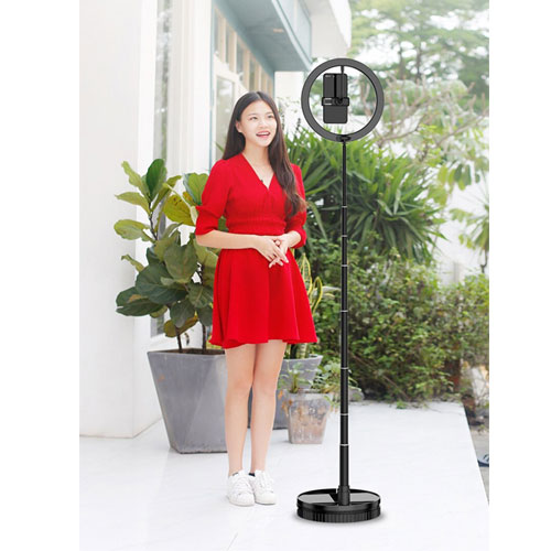 Foldable Round Selfie Ring Light with with Max Hight 168cm