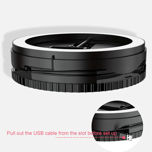 Foldable Round Selfie Ring Light with with Max Hight 168cm