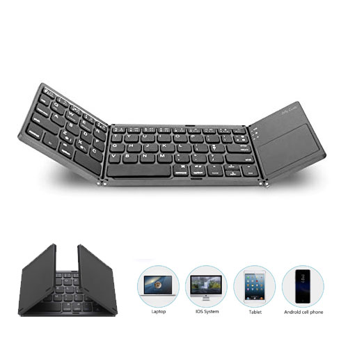 Mini Foldable Bluetooth Keyboard with To...