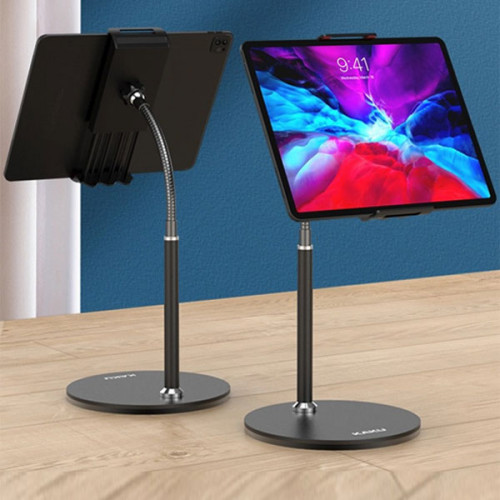 KAKU Portable Adjustable Aluminum Stand For Mobiles & iPads Till 11 inch