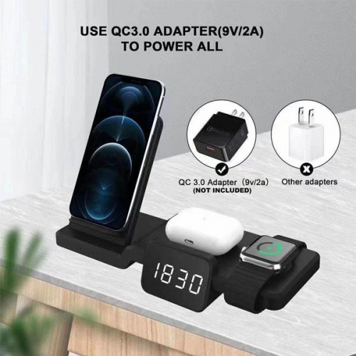 3 in 1 Wireless Charger With Clock