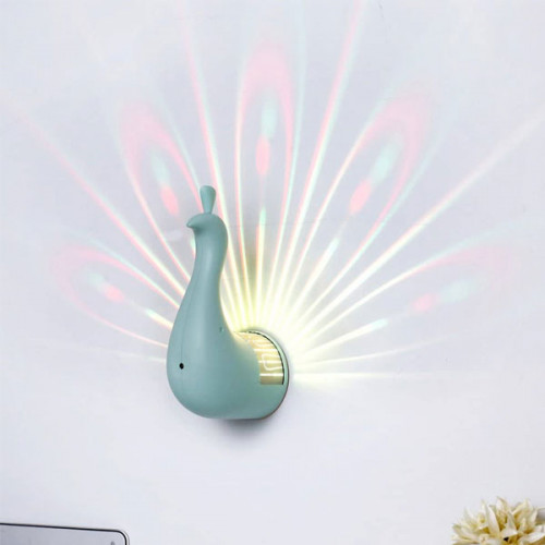 LED Night Light , Peacock Wall Light , Modern Decorative Lighting Bedroom Projection lamp