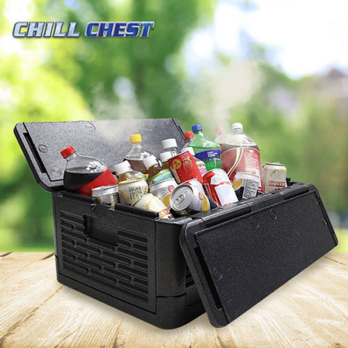 Foldable Ice-less Chill Chest Cooler Portable Waterproof Outdoor Storage Box Car Cool Box