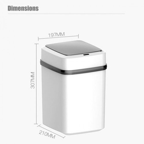 Home Smart Trash Can Automatic Induction with Lid Living Room Kitchen Bedroom Bathroom Infrared Sensor