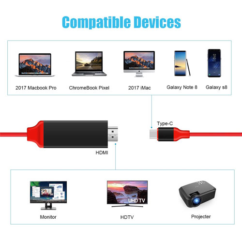 HDMI to Type-C Cable