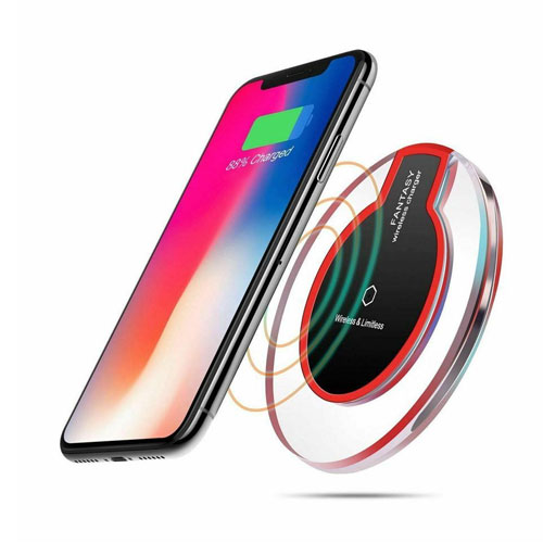 Crystal Qi Slim Wireless Charger For IPhone 11 Pro Max , iPhone XS , Samsung S20 , Note 10 Plus