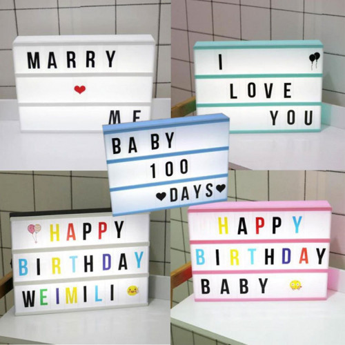 Lightbox Letters LED Combination Decoration Lamp Message Board