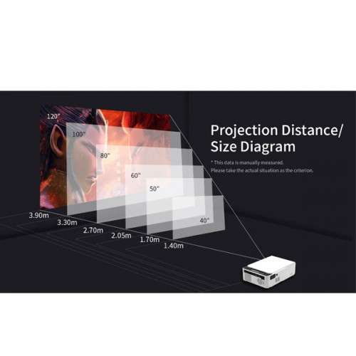    Portable HDMI WiFi LED Projector 4K 2600 Lumens