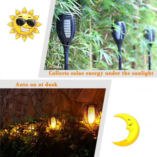        Solar Flame Waterproof Garden Flickering Light ( Single )