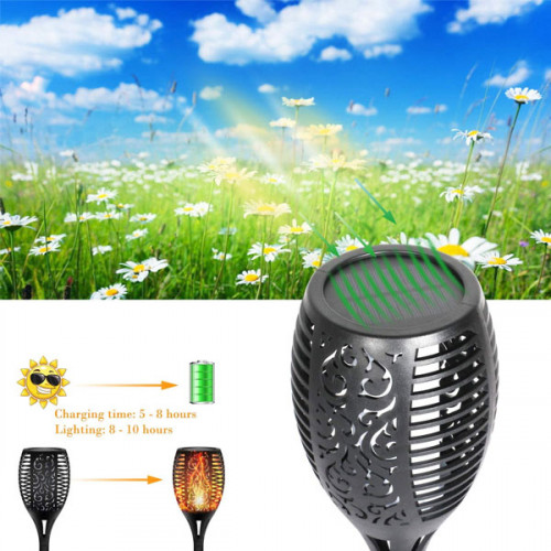        Solar Flame Waterproof Garden Flickering Light ( Single )