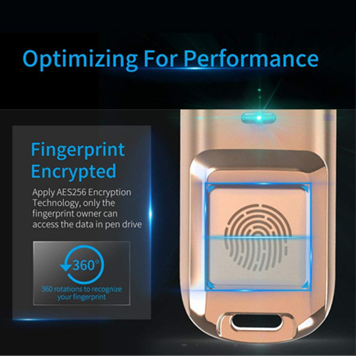 Devia 32GB Fingerprint Encrypted High-speed Pen Drive Compatible with Windows7/8/8.1/10(64bit)/Linux/Mac