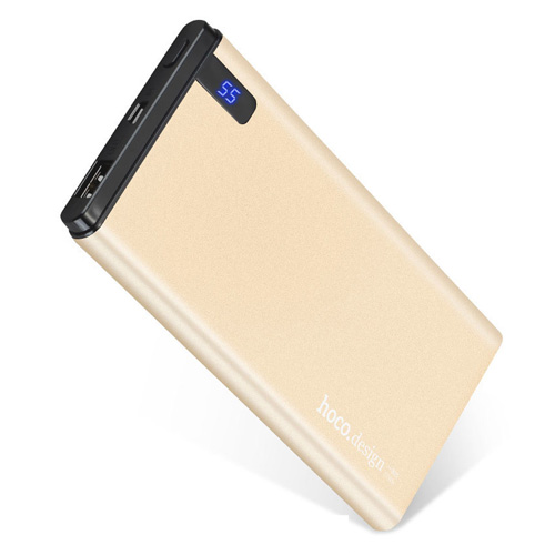 HOCO B25 Slim 10000 mAh Power Bank - Gold