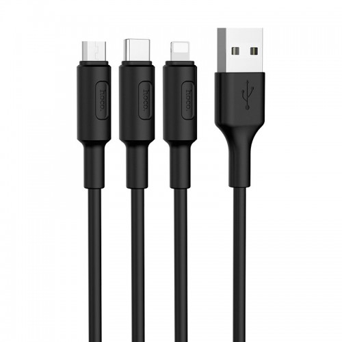 Hoco X25 USB to Lightning , Micro-USB  a...