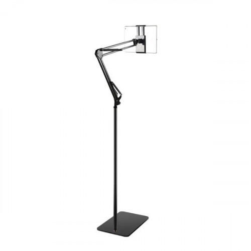  Aluminum Long Arm Lazy Stand 2 In 1 Mobile , iPads and Tablet Floor Stand For 5" to 11"