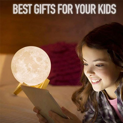 Rechargeable Moon Lamp with Bluetooth Speaker