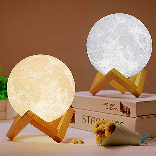 Rechargeable Moon Lamp with Bluetooth Speaker