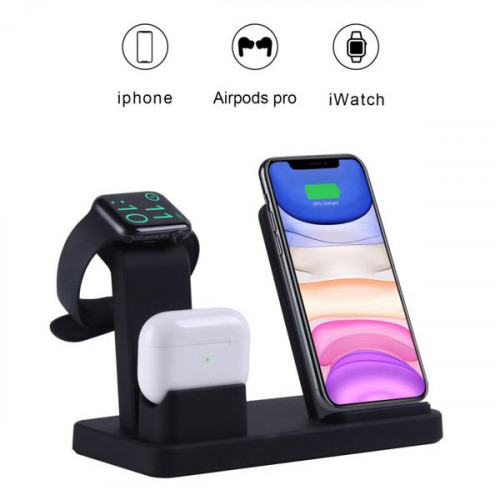 3 in 1 Wireless Charging Station for App...