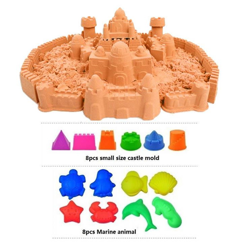 Kinetic Sand - 2 Kg / 16 Pcs Playset - O...