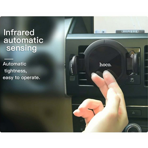 HOCO CA35 Infrared Motion Sensor Automatic Open and Clamp Wireless Car Charger