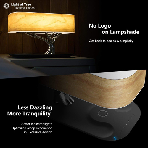 DESK LAMP - Qi Wireless Charger, Dimmable LED Desk Lamp and Bluetooth Speaker