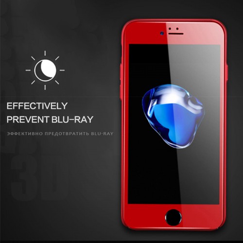 JOYROOM 3D Full Protection Tempered Glass Screen Protector For IPhone 7 Plus / 8 Plus - RED