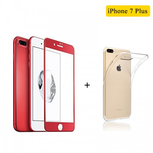 JOYROOM Red 3D Tempered Glass and TPU Ca...