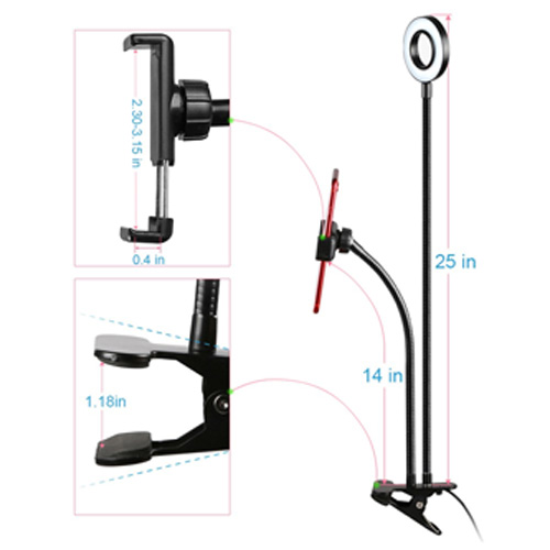 Mobile Holder Stand with Ring Light For for Live Stream 