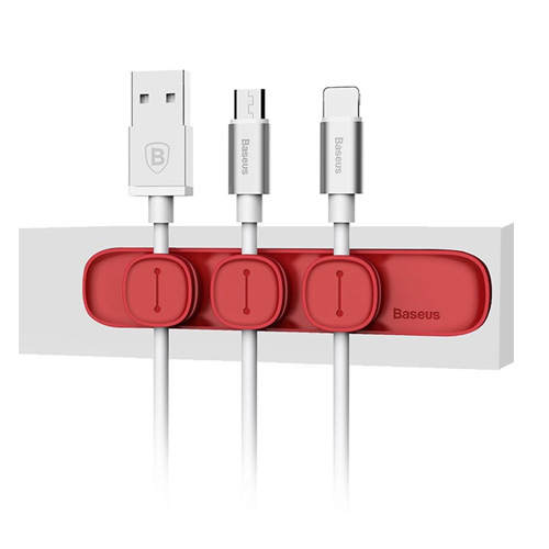 BASEUS Peas Charging Cable Organizer - Red