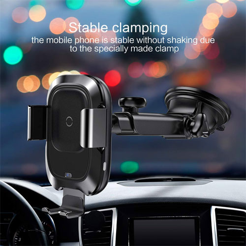 Baseus Wireless Car Charger Mount, 10w Automatic Infrared Qi Fast Charger