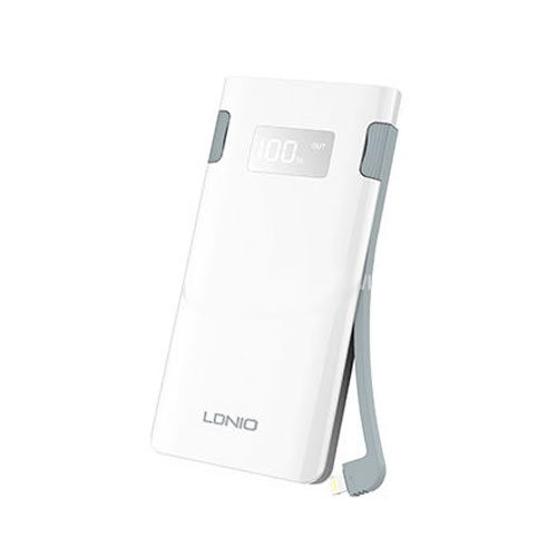 LDNIO 10000 mAh Portable Power Bank with Lightning & Micro USB Cable