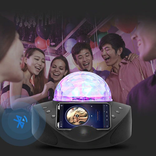 Disco Light Bluetooth Speaker with 2 MIC